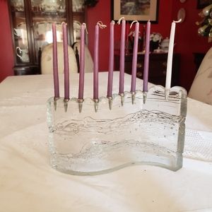 Bermuda Wave pattern Menorah